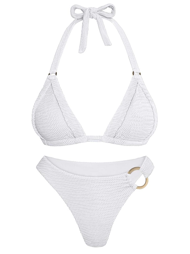 ANRABESS Bikini Sets for Women Triangle Two Piece Halter Bathing Suit 2026 Summer Beach Vacation Strap Thong Sexy Swimsuit, M