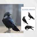 Set of 3 Metal Raven Statues - Gothic Crow Decor for Outdoor Fence Topper, Garden, and Halloween Displays | Fake Crow Ornament for Witchy Garden Decor Yard, Patio & Lawn | Unique Halloween Raven Gift