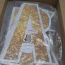VictoryStore Sparkle Alphabet Yard Letters, Alphabet Yard Decoration, 18 inch High, Waterproof Plastic, No Mess Sparkle Image Print, Includes Stakes (Gold Sparkle)