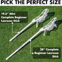Signature Starter Stick - 28" or 19.5" - The Best Starter Stick for Kids - Pro Strung Pocket, Lightweight Plastic Shaft, Play Ready Lacrosse Stick, for Entry Level First Time Player