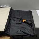 Back Seat Extender for Dogs, Hard Bottom Dog Car Seat Cover for Truck Back Seat, Dog Hammock for Car, Upgraded PU Leather Material, Larger Space, Holds 400lbs (XL, Black+Orange)