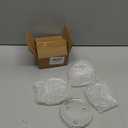 4PCS 4 Inch Clear Glass Candle Plates & Pillar Candle Holders - Small Round Candle Bases/Coasters for Dining & Wedding Table Centerpieces(Candle Not Included)