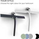 GTEWERK Shower Squeegee for Glass Doors, Silicone Window Squeegee, Bathroom and Glass Cleaning - Gray - 9 Inch