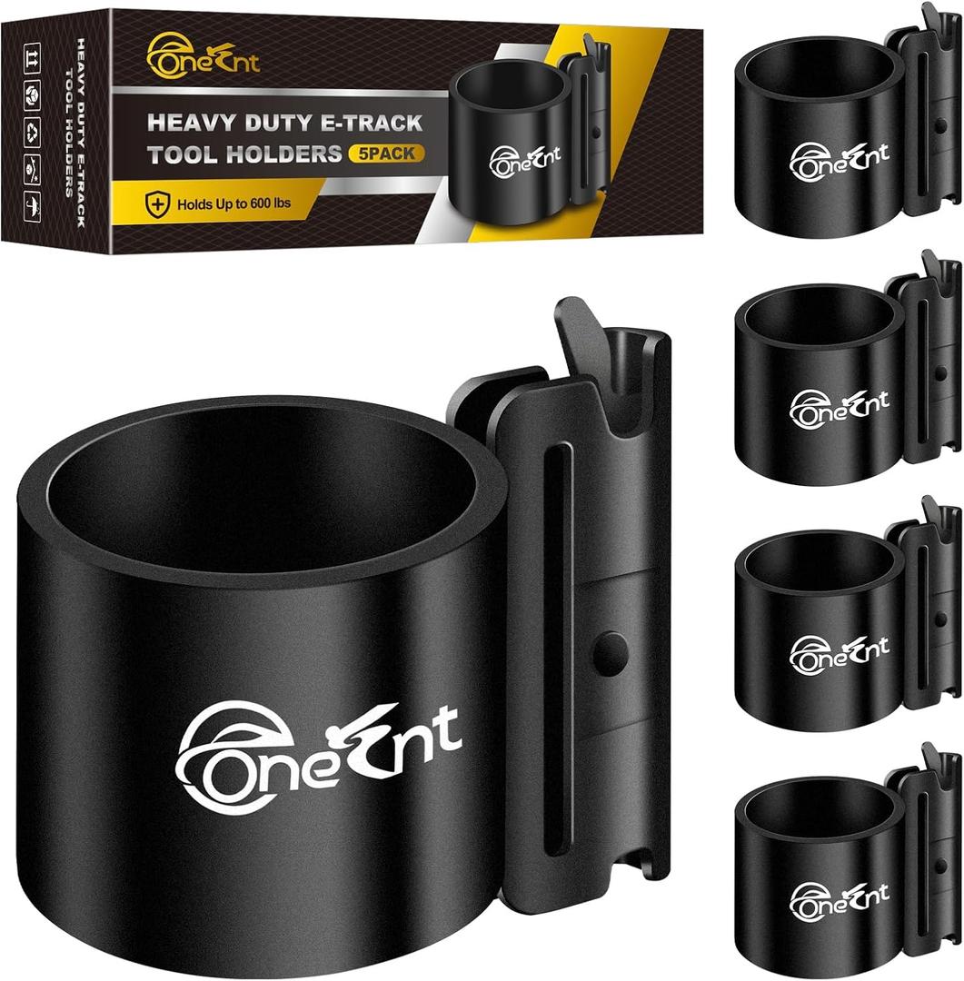 Onesnt 5 Pack E-Track Tool Holders|E Track Accessories for Enclosed Trailer to Heavy Duty Tool Holder |E Track/X Track Tool Hangers to Keep Rakes,Shovels, Broom|E Track Shovel Holder for Truck