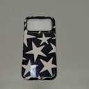 ilikediy for iPhone 17 Pro Max Case, Cute Cool Star Black Hybrid 2 Layer Hard Shell Silicone Protective Pattern Design Case