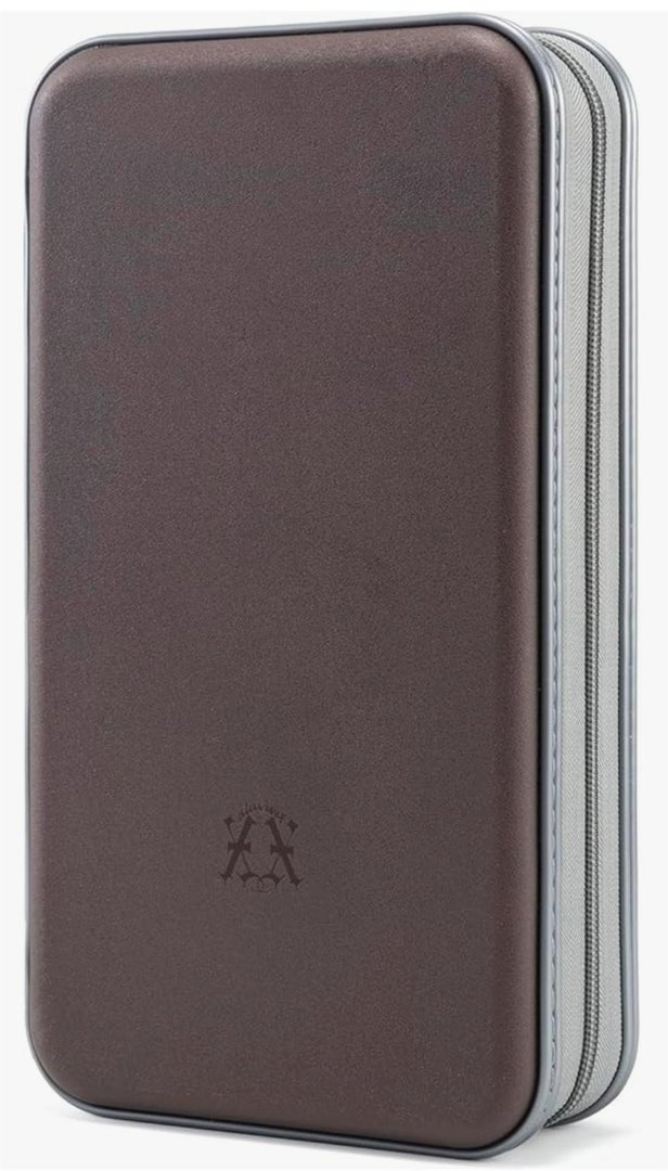 xx CD Case, 96 Capacity Hard Plastic CD Holder Protective DVD Disc Storage Case Holder Portable Zipper CD DVD Organizer Storage Wallet for Car Home Travel (96 Capacity, Coffee