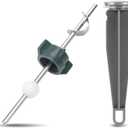 2pcs Sink Drain Parts, Lavatory Pop Up Stopper Assembly with Plug Bathroom Sink Drain Repair Kit Pivot Ball Rod Replacement Compatible with Price Pfister & Popular Band (Grey, Green)