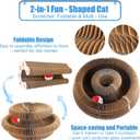 2-Pack Magic Organ Cat Toy | Kitty Curls Cat Toy | Reversible Cat Scratcher Pad with Bell Balls, Corrugated Cardboard Scratching Board for Indoor Cats, Furniture Protection