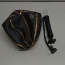 Senston 27.5''/29.5'' Outdoor Basketball Excellent Elasticity/Grip Rubber Basketballs with Pump, Durable Size 5/7 Men Basketball (Black/Gold)