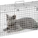32 Inch Animal Trap Cage,Folding Live Animal Trap Cage for Stray Cats,Raccoons,Armadillos and Rabbits