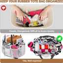 2 x Nyton Organizer Insert for Original Large Bogg Bag Cover Beach Liner for XL Bogg Storage Separator with Mesh Pocket Sport Mom (BLACK WHITE COW, XL for Simple Modern, 1 Organizer Insert)
