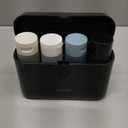 Travel Bottles with Case, 4x2oz TSA Approved, Leak-Proof, Press to Unlock, Compact & Portable Travel Toiletries (Black)