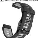 ISABAKE Watch Band Replacement for Garmin Forerunner 735XT/Approach S20 S5 S6 Soft Silicone Strap with Metal Buckle Compatible with 735xt/220/230/235/620/630