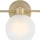 Westinghouse Dorney Transitional Style 3 Light Wall Fixture, Champagne Brass