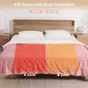 Heating Blanket Queen Size Electric Blanket - 84"x90" Dual Control Heated Blankets for Bed with 5 Heating Levels and 10 Hours Auto-Off, Soft Fluffy Sherpa Fleece, Warming Gifts for Grandma(Pink)