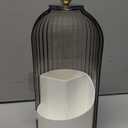 Toothbrush Holders with Sliding Lid, Rotating 3 Slots Bathroom Organizer Countertop, Tooth Brush Toothpaste Holder Bathroom Counter Stand Sink Organizer Caddy for Vanity Makeup Brushes Holder (White+Transparent Black)