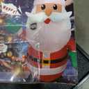 COOLWUFAN 6 FT Christmas Inflatables Santa Claus with Gifts Bag, Christmas Inflatables Outdoor Decorations, Built-in LED Lights Holiday Blow Up Yard Decoration Clearance for Yard, Holiday, Parties