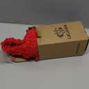 Luxury Chenille Red Bathroom Rugs Sets 2 Piece, Thickened Hot Melt Rubber Bottom Bath Mats for Bathroom Non Slip,Bath Rugs Quick Dry Machine Washable for Shower Mat (32"x20"+17"x24")