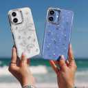 Toycamp for iPhone 16 Plus Case Cute - Women Girly Girls Glitter Phone Cover 16Plus Kawaii Sparkle Bling Shine Aesthetic Pretty Unique Wave Design Funda for Apple 16 Plus, Flower Rose