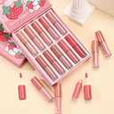 10 Pcs Matte Liquid Lipstick Set Colors Lip Gloss Kit with Long-Lasting and Waterproof Cute Lip Tint for Women and Lip Makeup Gift
