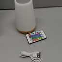 Auxmir LED Night Light Bedside Lamp Touch and Remote Control Dimmable Tabletop 13 RGB Colors Changing 5 Brightness Adjustable Rechargeable Portable Lamp for Baby Kids Nursery Bedroom Bathroom Camping