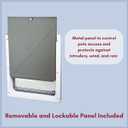 Pexprime, Pet Products 2-Way Locking Dog Door, Small to Medium Dogs, White