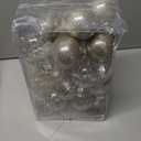 Clear Plastic Christmas Ball Ornaments, 30ct 2.36 Inch Champagne Balls for Tree Decoration - Shatterproof for Holiday Wedding Party Gifts