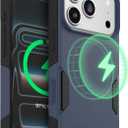 OtterBox iPhone 17 Pro (Only) Commuter Series Case Built-in MagSafe Thin, Dual-Layer, Pocket-Friendly, Port Cover Midnight Sky (Blue/Black)