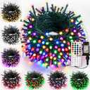 Albelt Smart Color Changing Christmas Lights, Christmas Decoration Lights with Remote & Timer, 66 FT 200 LED RGB Twinkle Fairy String Light Waterproof for Indoor Outdoor Halloween Xmas Tree Decor (1 Pack)