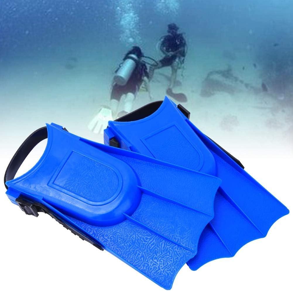 Swim Fins, Snorkeling Flippers, Short Flippers for Diving & Snorkeling - Adult & Kids (Blue, 25-30 Yards)