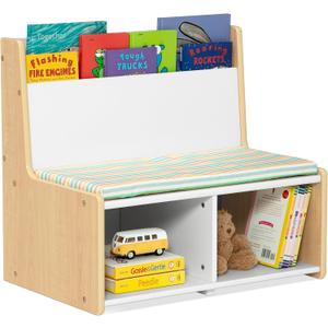 Delta Children - GapKids Reading Nook with Padded Bench - Greenguard Gold Certified, Pastel, 24"W x 15.75"D x 21.65"H
