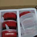 Vancasso 6 oz Ramekins with Lid, Porcelain Creme Brulee Souffle Dishes, Red Pudding Custard Cups Ramiken for Baking, Dishwasher and Oven Safe, Set of 6