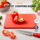 CLIVIA Commercial Grade Cutting Board for Kitchens,Plastic Chopping Board, 20 x 15 x 1/2 Inch, Multi-Color 6 of Pack Set,NSF Certified,for Vegetable Meat or Cheese