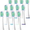 Replacement Heads Compatible with Sonicare Toothbrush, Replacement Brush Head for Philips Sonicare Electric Toothbrush 4100 5100 6100 9900 C2 W3 and More Click-on Handles 12 White