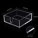 Acrylic Cocktail Napkin Holder for Table, Clear Beverage Napkin Holder Square Rectangle for Dinner, Kitchen, Bathroom, Restaurant, Bar (10 Pieces, 5.5 x 5.5 Inch)