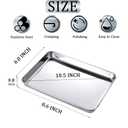 2 Pack Stainless Steel Tray Non Toxic Heavy Duty Thickening Pan for Kitchen Baking, Lab Instrument, Dental, Medical Surgical Instrument, Pet Treatment, Jewelry ToolsMedium