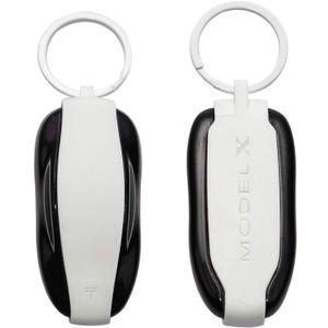 Tesla Gear Silicon Key Fob Cover Keychain for Tesla Model X (White)