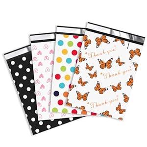 JinRuiKJ Mailers - 10x13 Poly Mailers Variety Pack of 100, 25Pcs Each Color, Strong Adhesive Shipping Bags for Clothing, Durable Thick Mailing Envelopes with Self Seal