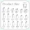 Mumufy 36 Pcs Glass Crystal Taper Candle Holders Clear Glass Candlestick Holder Fit 0.8 Inch Candles Crystal Decorative Candlestick Stand Centerpiece for Table Wedding Dining Party