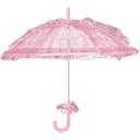 Solnique Mini White/Pink Lace Parasol with Floral Gloves, Vintage Lace Umbrella for Wedding Decor, Tea Party & Photography Props