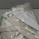 DriftAway Buffalo Plaid Blackout Curtains Linen Textured Farmhouse Double Layer Thermal Insulated Yarn Dyed Woven Checkered Gingham Grommet Drapes for Living Room 2 Panels Each 52W x 84L Taupe