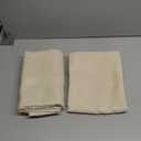 LAMIT Semi Sheer Linen Curtains 54 Inch Length 2 Panels, Beige Light Filtering Panels Back Tab and Rod Pocket Neutral Drapes for Kitchen/Window/Dining Room, 52 x 54 Inch (52"W x 54"L (Pack of 2))