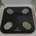 FitTrack Dara Smart BMI Digital Scale  Measure Weight and Body Fat  Most Accurate Bluetooth Glass Bathroom Scale (Black)