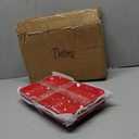 DELLING 3 Pack Rectangular Serving Platter and Trays, 12" Appetizer/Salad/Dessert Plates, Entertaining, Party, Romantic Date, Red