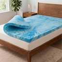4 Inch Full Memory Foam Mattress Topper - Cooling Gel Mattress Pad