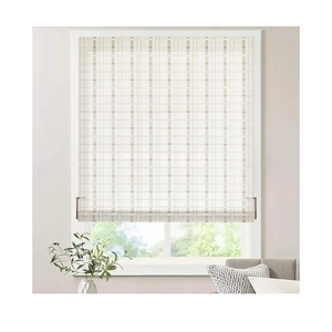 LazBlinds No Tools No Drill Bamboo Roller Shades, Cordless Bamboo Blinds, Light Filtering Roll Up Blinds for Windows, French Door, Porch or Patio, 30'' W x 64'' H, Whitewash B