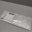 Samsers Multi-Device Foldable Bluetooth Keyboard with Touchpad, Rechargeable Dual-Mode(2.4G+BTx2) Wireless Keyboard with Holder, Portable Folding Keyboards for Android Windows iOS Mac OS - Silver