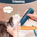 oneisall Pet Clipper for Cat Matted Hair, Pet Shaver for Cats Quiet Pet Clippers Waterproof Cordless Cat Clippers for Matted Long Hair with Storage Bag (Green)