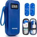 YOUSHARES Insulin Cooler Travel Case with Temperature Display - Refrigerated Medicine Cooling Bag with 2 TSA Approved Ice Pack, Medication Pen Diabetic Supplies Organizer for Trip and Daily