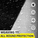 WEAVING YY Tarps Heavy Duty Waterproof 20'x40', 12 Mil Thick-Silver/Black